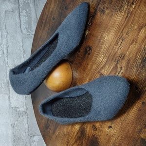 Frank Mully Fuzzy Knit Point Toe Flats